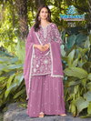 Misha By Mrudangi Georgette Top With Sharara Dupatta Suppliers In India